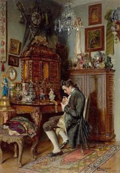 Interior With A Young Man. - view 1