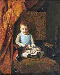 Ragazzino Con Bacile Di Frutta by Johann Hamza