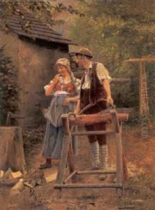 A Coquettish Exchange by Johann Hamza