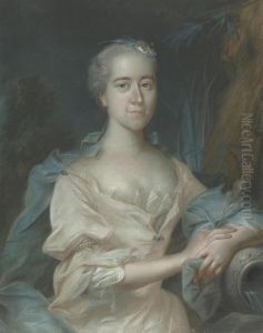 Portrait Einer Jungen Dame. by Emmanuel Jakob Handmann