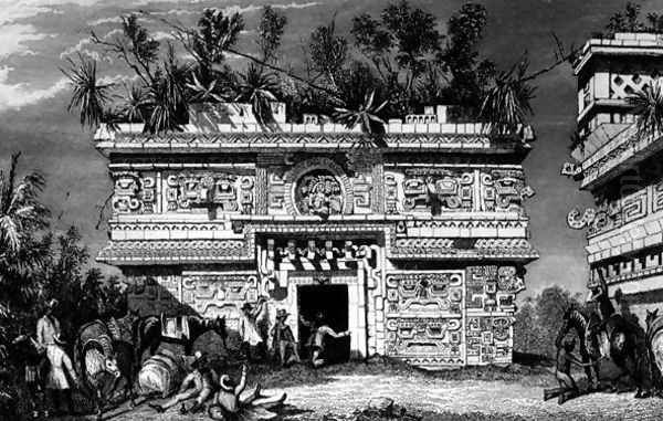 Annex on the east side of the nunnery, Chichen Itza, Yucatan, Mexico - view 1