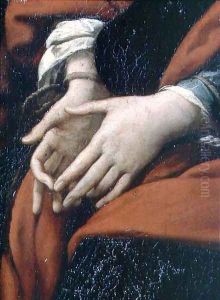 The Martyrdom of SS. Rufina and Seconda, known as the three-handed picture, detail of bound hands by Giovanni Battista Crespi (Cerano II)