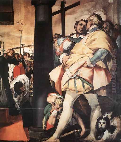St Charles Borromeo Erecting Crosses a the Gates of Milan - view 1