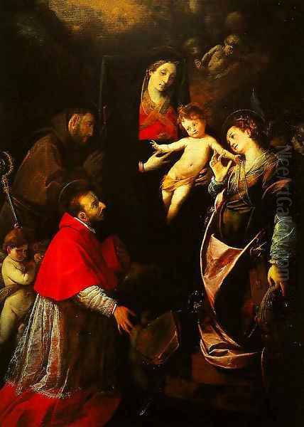 Madonna and Child with SS Francis Charles and Catherine of Alexandria - view 1
