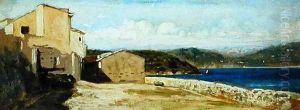 Houses at Lerici by Vincenzo Cabianca