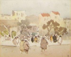 Middle Eastern Street Scene by Charles E. Hannaford