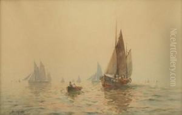 Landscape Of Sailboats At Sea - view 1
