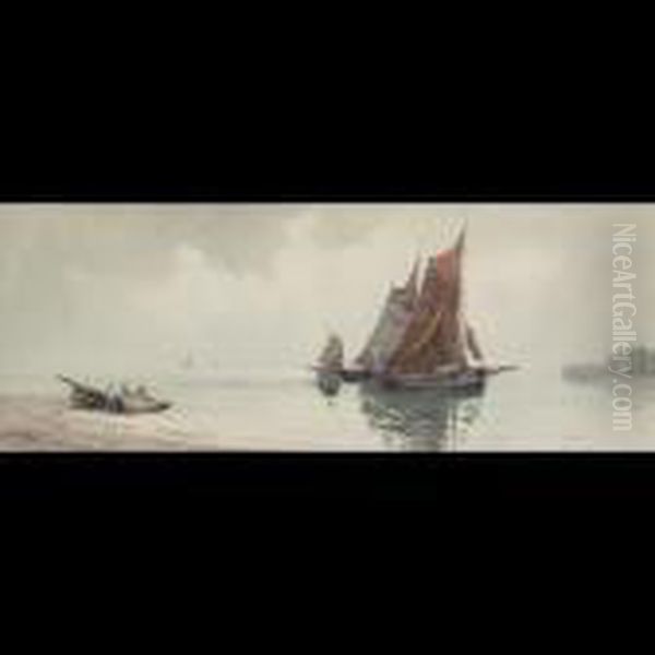 Fishing Boats Off An English Coast - view 1