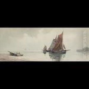 Fishing Boats Off An English Coast by Charles E. Hannaford