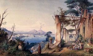 Il Gulfo di Napoli con il Vesuvio sullo sfondo by Gabriel Carelli