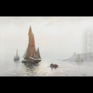 Early Morning, Fowey, Cornwall by Charles E. Hannaford