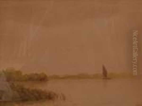A Boat On Amisty Lake - view 1