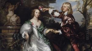 Portrait Of A Lady And Gentleman