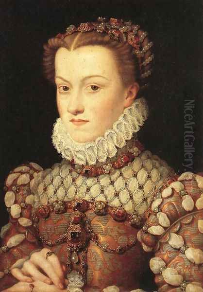 Portrait of Elizabeth of Austria (1554-92) Queen of France, c.1570 - view 1