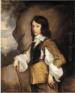 Portrait Of Henry Stuart, Duke Of Gloucester (1640-1660), When A Boy by Adriaen Hanneman