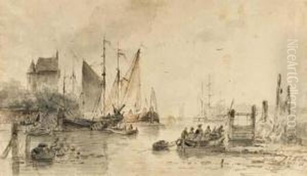 Moored Sailing Vessels - view 1