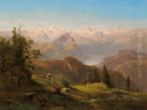 Fernblick Auf Die Hohen Tauern Mit Grossvenediger Und Dreiherrnspitze - view 1
