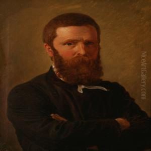 The Artist's Self-portrait by Constantin Hansen