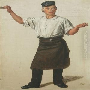 Portrait Of A Journeyman by Constantin Hansen
