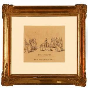 Two Caricatures Ofthe Danish Flower Painter I
