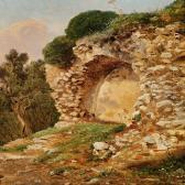 Cave With A Spring In The Italian Mountains - view 1