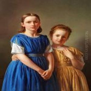 Double Portrait Of The Sisters Bertha Marie Weis And Angela Jacobe Weis