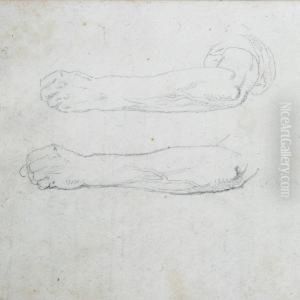 A Sketch Book With 40 Sheets Comprising Studies Of Men, Women, Sailing Ships And Notes