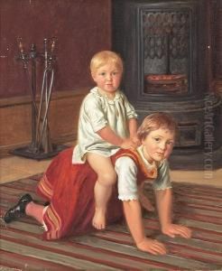 Elise And Signe Constantin-hansen by Constantin Hansen