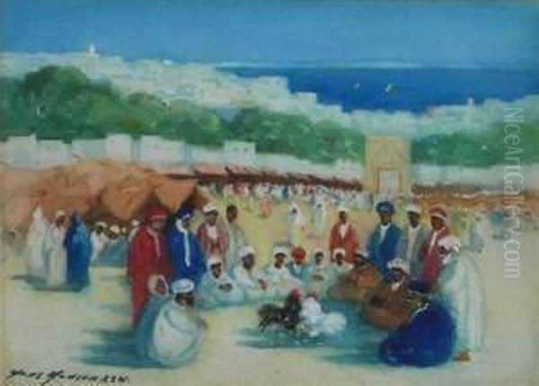Cock-fight, Tangier - view 1