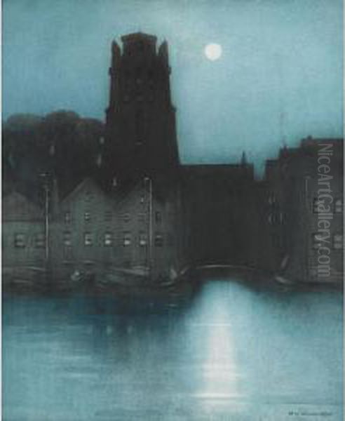 A Moonlit Harbour - view 1