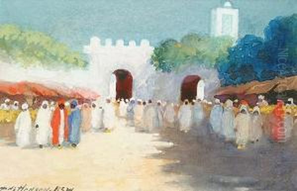 Arab Market Scene, With Three Others Similar, By The Same Hand - view 1