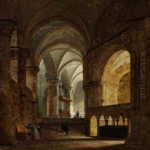 Interior From Canterbury Cathedral With The Tomb Of The Black Prince