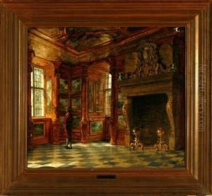 King Christian Iv In The Winter Room At Rosenborg Castle In Copenhagen, Denmark by Heinrich Hansen