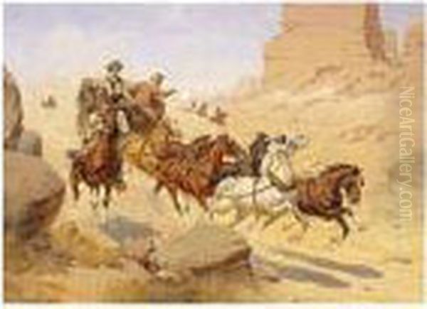 Attack On The Stagecoach - view 1
