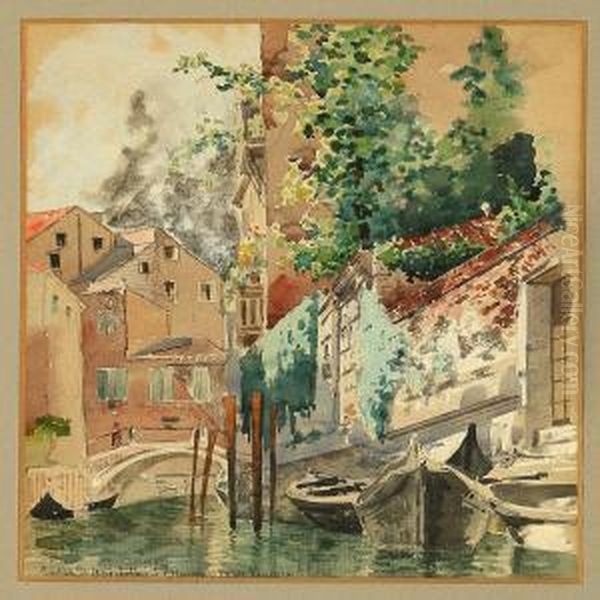 Canal Scene From Venice - view 1