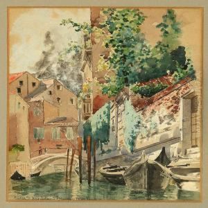 Canal Scene From Venice by I.T. Hansen