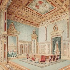 The King's Room At The Nordic Industrial by Josef Theodor Hansen
