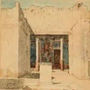 "casa Di Orfeo" In Pompei. by Josef Theodor Hansen