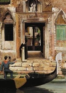 View Of A Venetian Canal And The Monastery Of Saint Gregorio