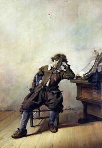 A Young Student in his Study or, The Smoker, c.1630-33 by Pieter Codde