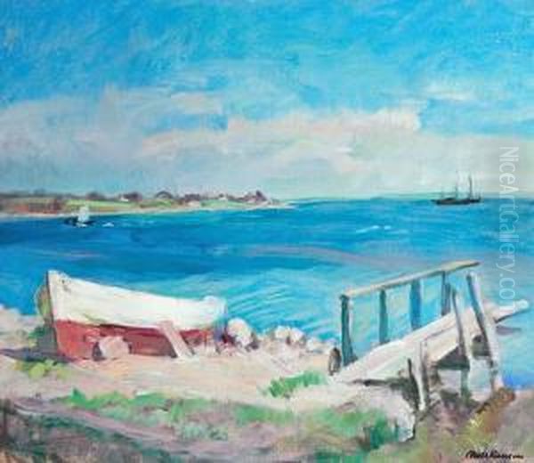 A View From The Artist's Property On Thuro. Signed Niels Hansen - view 1