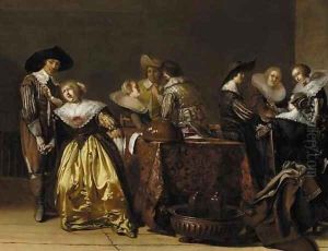 Elegant company in an interior