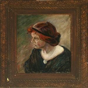 Portrait Of Kainielsen's Wife by Peter Marius Hansen
