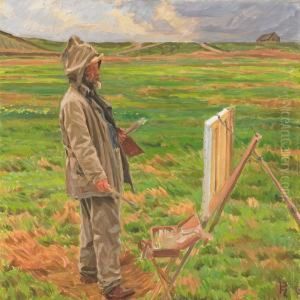 Fra Saeby, Viggo Johansen Maler. 1916 by Peter Marius Hansen