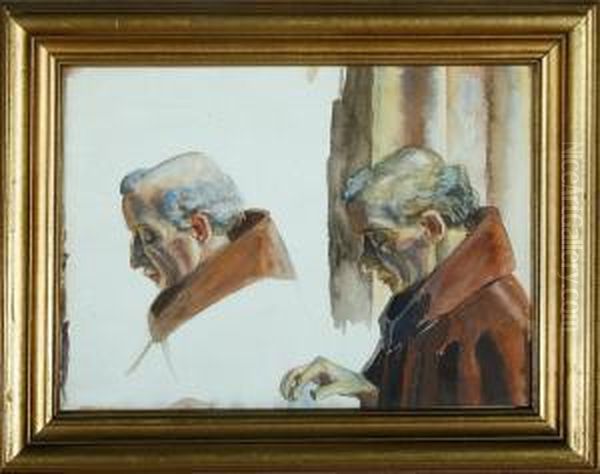 Studies Of Two Monks, Who Says A Prayer - view 1