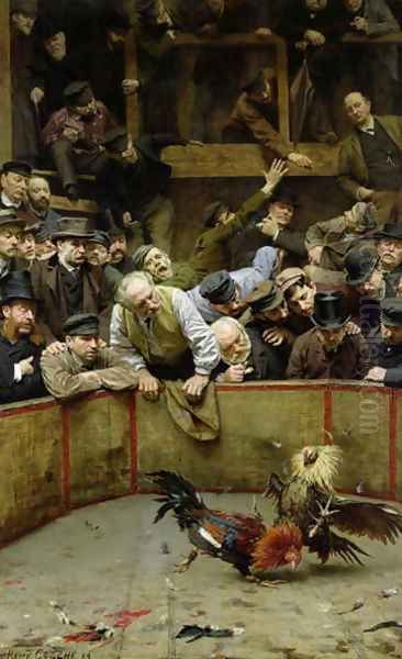 The Cockfight 1889 - view 1