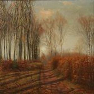 Autumn Forest Scene by Sigvard Hansen