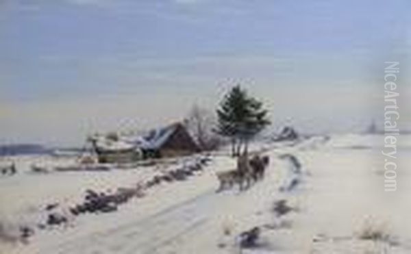 Scene Hivernale, La Promenade En Traineau - view 1
