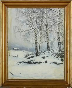 A Winter Landscape, Norway by Sigvard Hansen