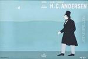 Cover Design For The Book On H.c. Anderson By Signe Toksvig(1934) by Sikker Aage Hansen
